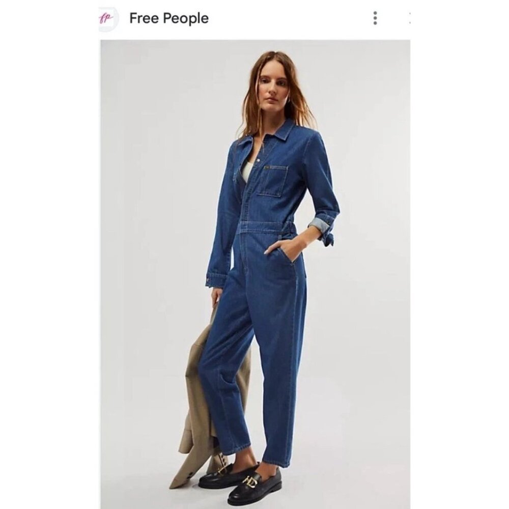 Lee Union Alls Jumpsuit Women's Size XS Coveralls Blue Denim One Piece NWT - Picture 5 of 10